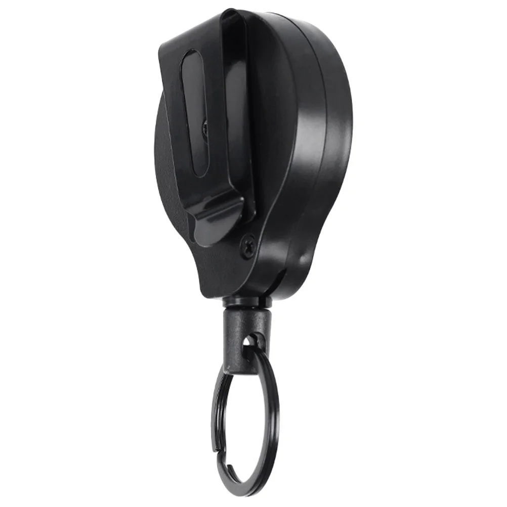 

Buckle Retractable Badge Keychain Holder Key Reel Carabiner Name Clip Chainmountaineering Belt Tag Metal Id Steel Duty Wire Use