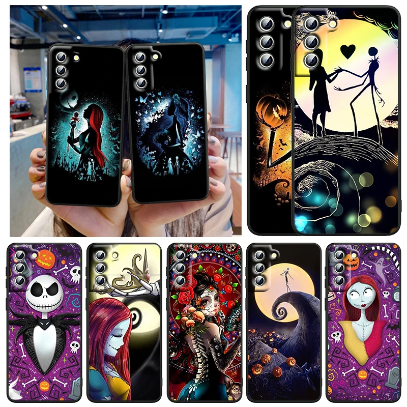 

Nightmare Christmas Jack Art Phone Case For Samsung Galaxy S23 S22 S21 S20 FE S10 S10E S9 Plus Ultra Pro Lite 5G Black Cover