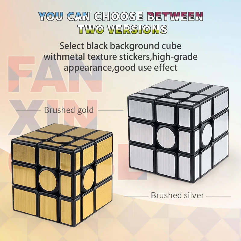 Зеркальный Волшебный Куб 3x3 Золотой Серебряный Профессиональная Скоростная