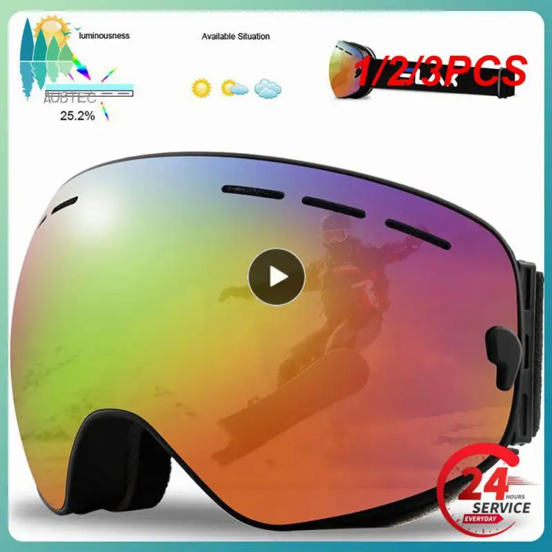 

1/2/3PCS Ski Goggles Snowboard Glasses Set Winter Outdoor Sport Snow Sunglasses Uv400 Layers Lens Anti-Fog Skiing Goggles for
