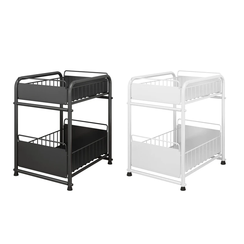 

Под раздвижной шкаф, корзина-органайзер, 2-Ярусный шкафчик для хранения под раковиной, ванной комнаты и Органайзеры для хранения