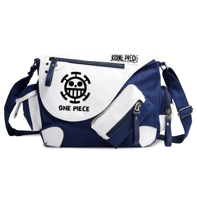 

Anime One Piece Bags Monkey D. Luffy Satchel Student Backpacks Skull Logo Crossbody Bag Luffy Bags Shoulder Messenger Bag Gifts