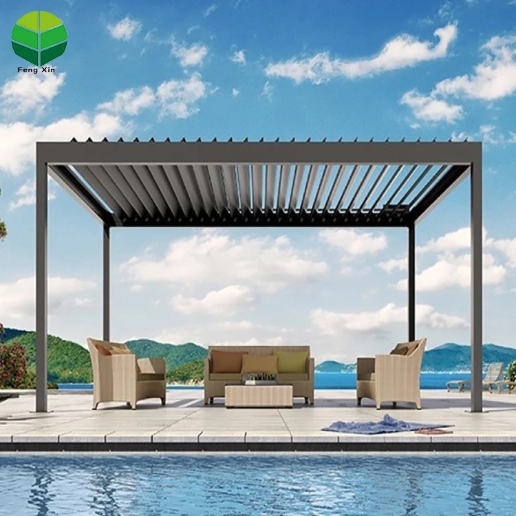 

Aluminium Pergola Shutter Gazebo Motorized Louvered Roof