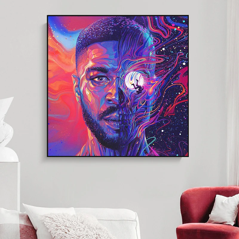 

Abstract Color Man Portrait Canvas Painting HD Print Pictures And Posters Modern Wall Art Decoration For Living Room Bedroom