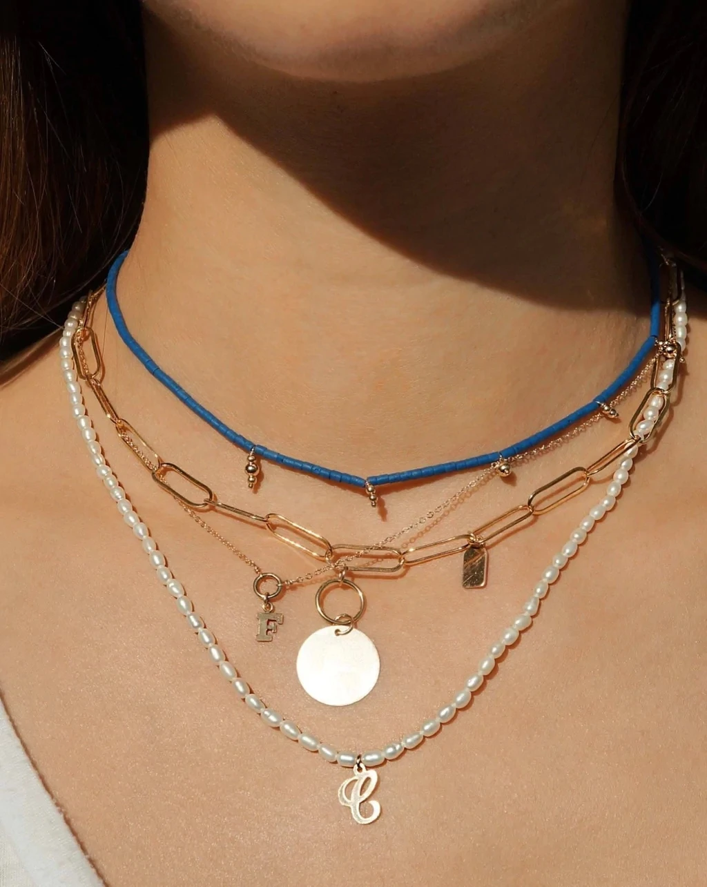 

Natural Freshwater Pearl Custom Letter Pendant Necklace Fashion Bohemian Delicate Fashion Jewelry Accessories Gift Trend