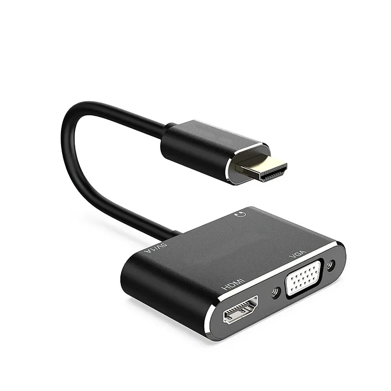 

5/4 in 1 USB 3.0 Hub VGA Laptop Adapter PD Charge 5 Ports HDMI-Compatible 4K 3.5mm Audio Laptop Type-C Splitter Docking Station
