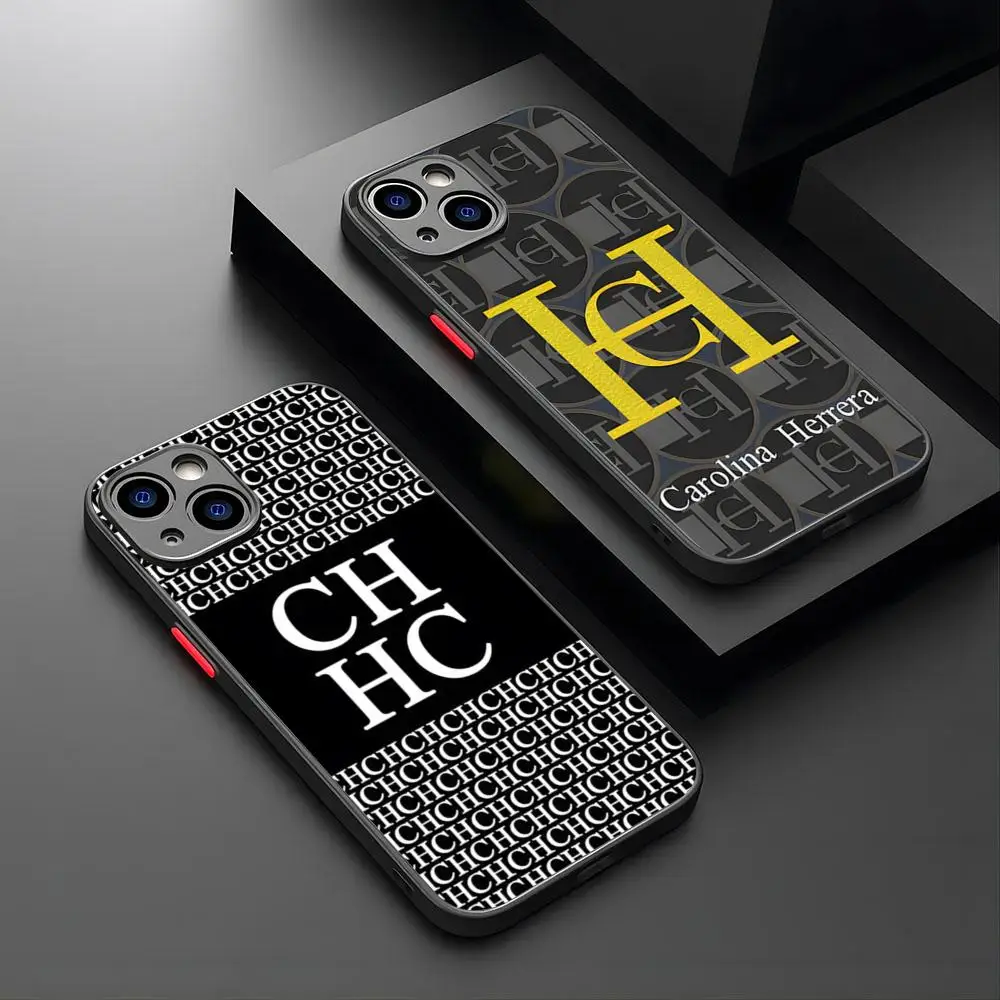 C-Carolina Fashion H-Herreras Чехол для телефона IPhone 15 16 14 12 13 11 Pro Подходит 58-68 XR XS Max Mini X 7 8 Plus Matte