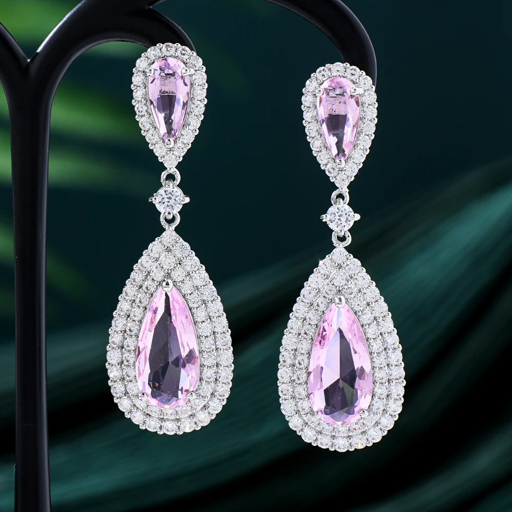 

Soramoore New Gorgeous Luxury Charm CZ Waterdrop Earrings For Women Wedding Party Earrings Jewelry High Quality New Accessories