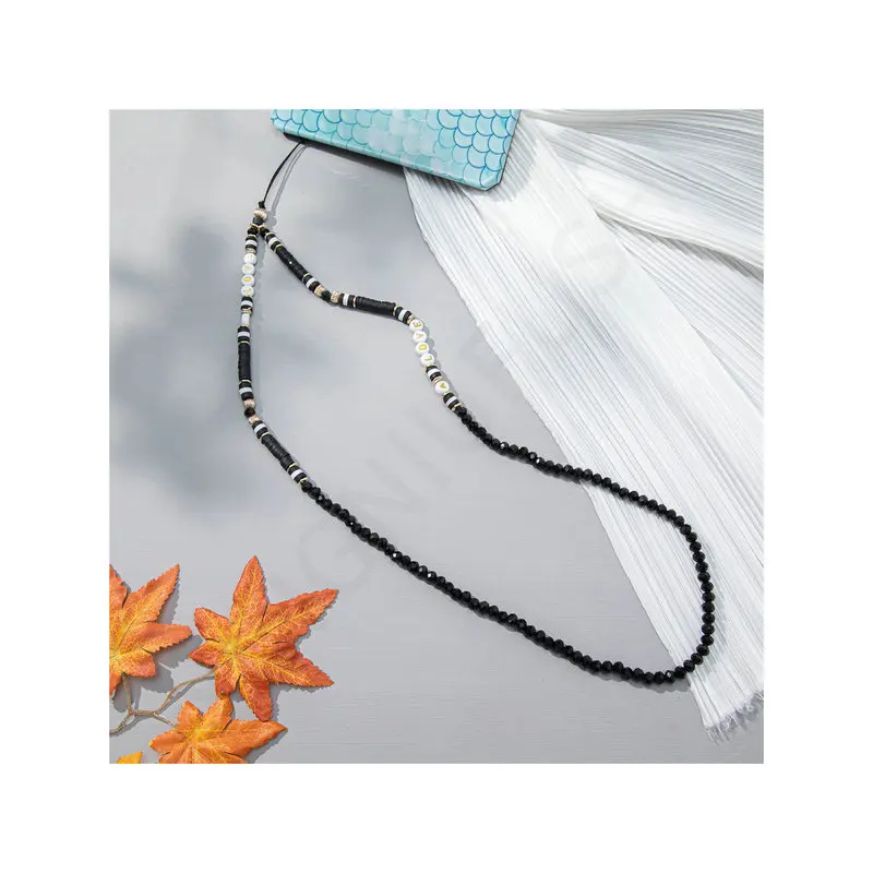 Popular Soft Pottery Mobile Phone Chain Ladies Long Crystal Beaded Mobile Phone Lanyard Wholesale