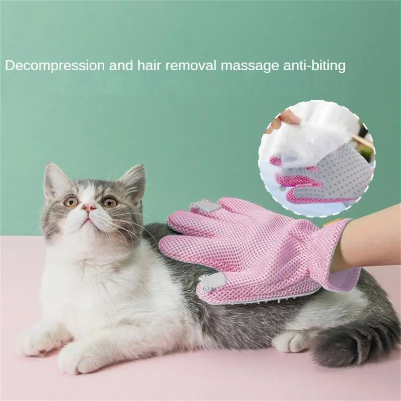 

Pet New Deshedding Brush Glove Dog Cat Grooming Glove Brush Comb Cat Hair Glove Dogs Bath Cleaning Massage Supplies Animal Combs