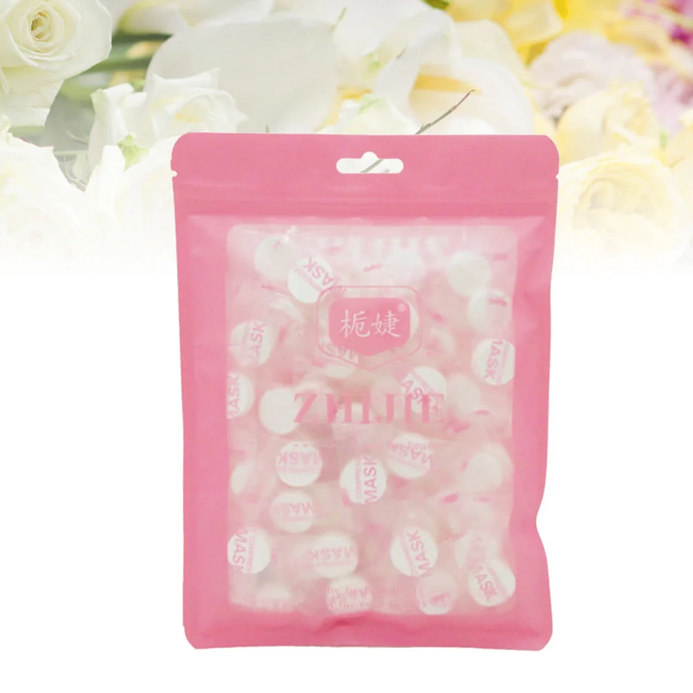 

100pcs Nonwovens Compressed Natural Skin Care Wrapped DIY Tools