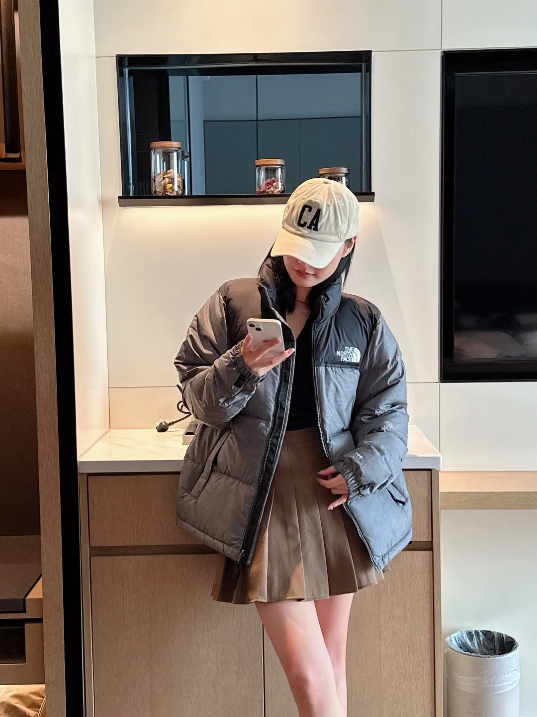 Женский Пуховик в стиле The North Face copy 1:1 1996 Nuptse Классика Теплый легкий и не тяжелый.