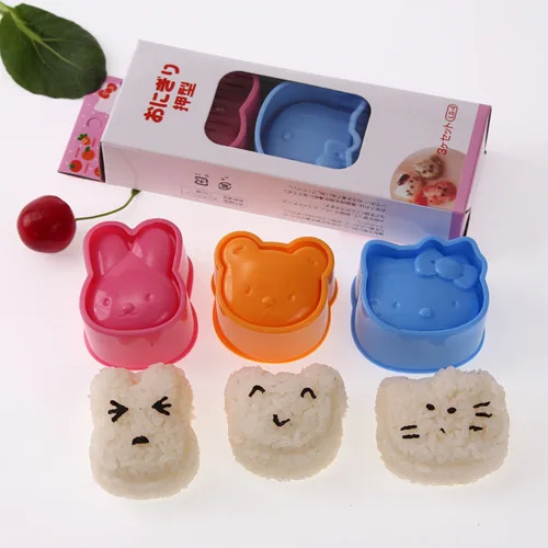

3pcs/pack Rice Ball Molds Sushi Mold Maker Diy Kitchen Gadget Making Tools Bento Accessories