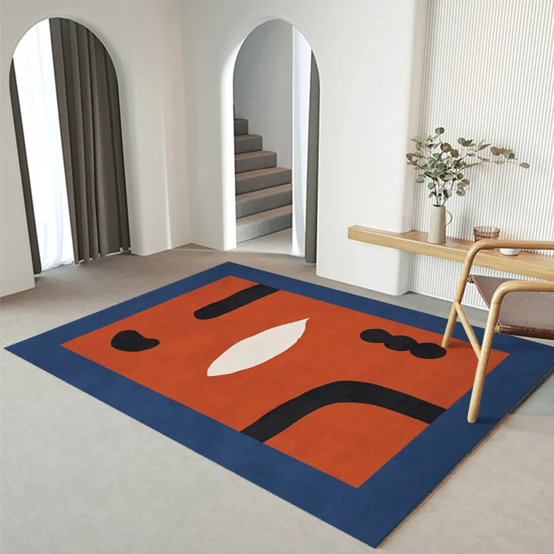 

Light Luxury Home Bedroom Full Carpet Living Room Bedroom Bedside Blanket Abstract Geometric Net Red Homestay Hotel Carpet