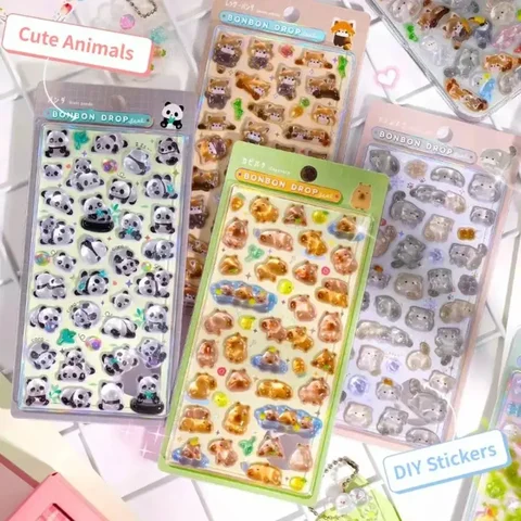 3D наклейки пластик kawaii