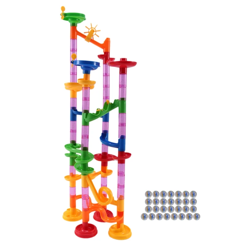

DIY Construction Marble Race Run Maze Balls Track Building Blocks Children Gift For Baby Educational Toys