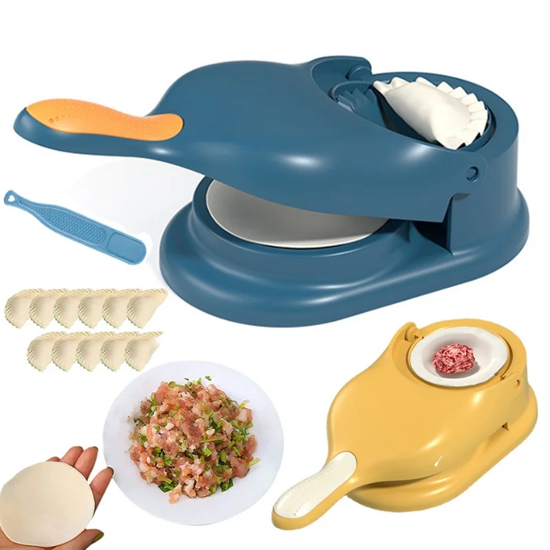 

DIY Dumplings Maker Dough Pressing Tool Manual Wrapper Making Plastic Mold Dumpling Skin Artifact Dough Press Kitchen Accessorie