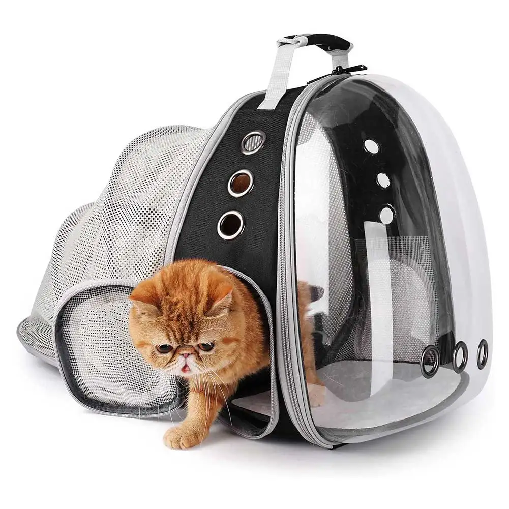 

Cat Cenkinfo Pet Backpack Travel Carrier Dog Backpack Bag Transport Airline Cat Bag Small Puppy Transparent Backpack