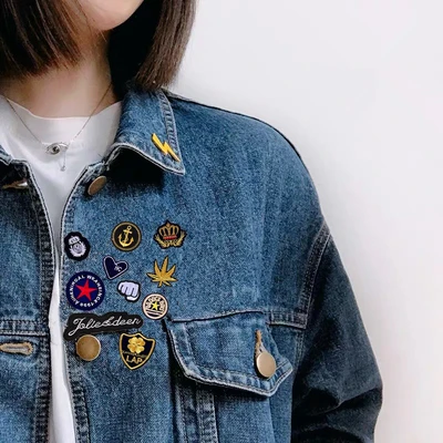 Термоклейкие нашивки для одежды с цветочной вышивкой |