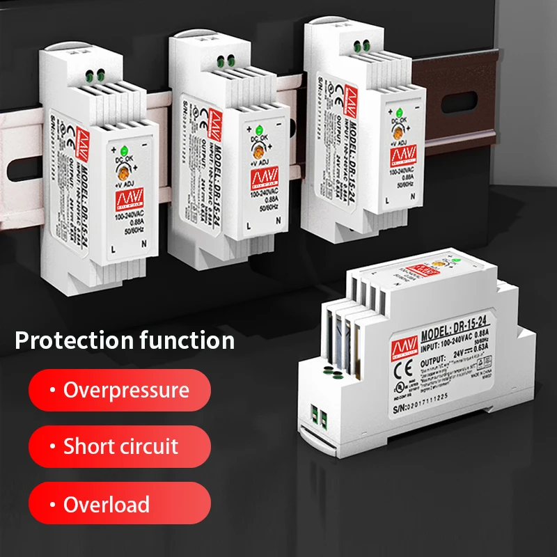 

IN Rail Switching Power Supply Light Transformer AC 110V 220V To DC 5V 12V 24V Power Supply Source Adapter For Led Strip CCTV