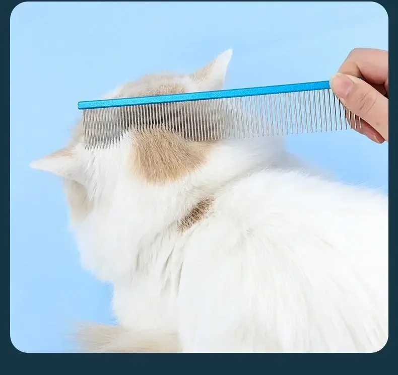 Легкая алюминиевая красота для собак прямая расческа открытия узла инструмент