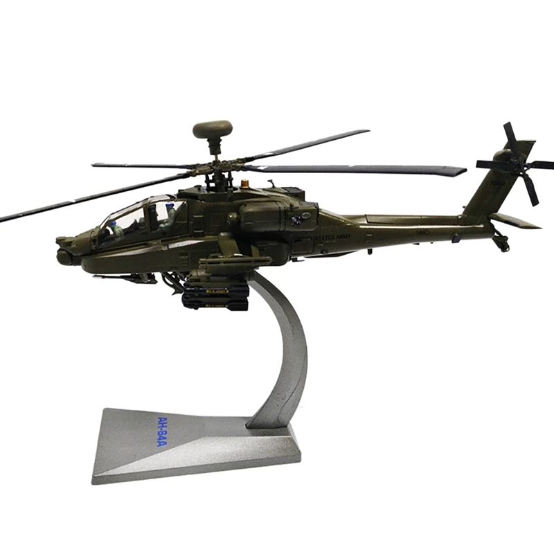 

US AH-64 Apache Armed Helicopter Gunships Aircraft -1/72 Scale Die-Cast Alloy Airplane Model Home Collectibles Ornaments