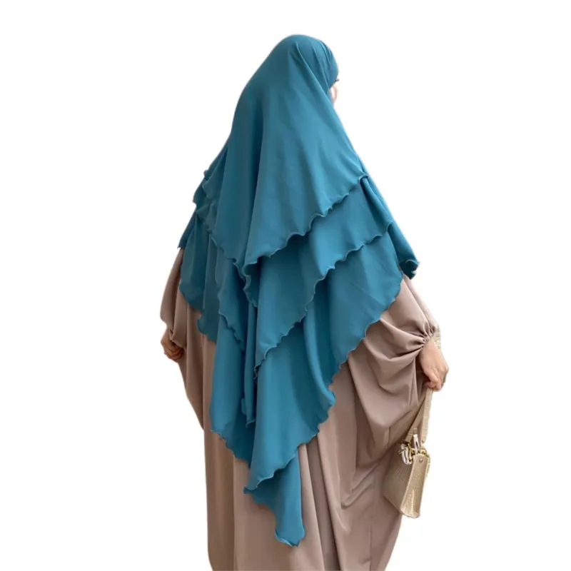 Muslim Shopee Middle East Dubai Turkish Turban Indonesia Malaysian Shawl Cover Three Layers Of Pearl Yarn Ethnic Hat Size