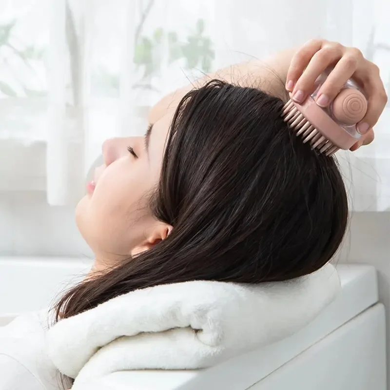 Мягкая силиконовая щетка для ванны домашних животных с дозатором шампуня нежный