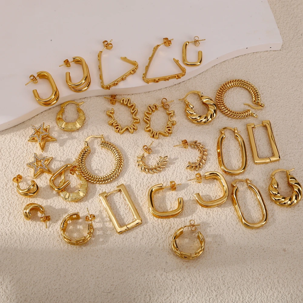 Винтажные прямоугольные серьги HONGTONG геометрической формы для Женщин Модные