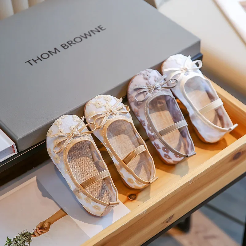 Дышащие Сетчатые Сандалии Без Шнуровки На Тему Принцессы Для Девочек