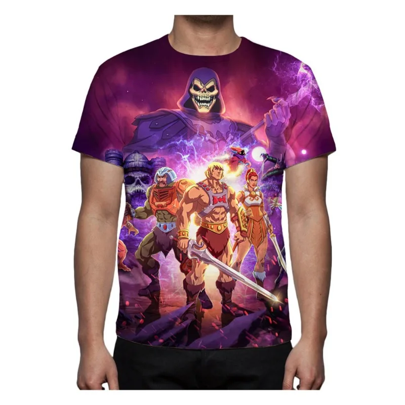 

Футболка Мужская/женская с 3D-принтом, модная уличная рубашка с рисунком из аниме He Man And The Masters, футболка в стиле Харадзюку, детская одежда