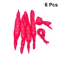 woman girl for hair rollers hair curler wavy maker adorable practical dot pattern 6pcs flexible hair rollers