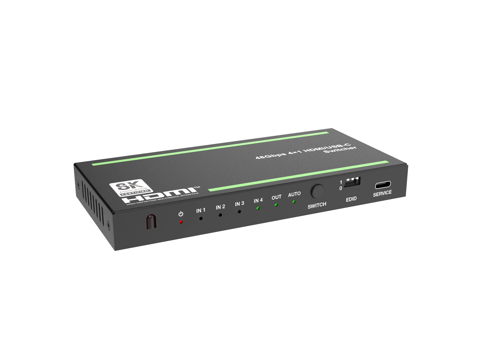Фото 2026 8K 48 Гбит/с 4x1 HDMI/USB-C коммутатор с входом USB-C, поддержкой HDMI2.1, HDCP2.3, HDR Vision, RGB, YCbCr для PS5, HDTV, XBOX №3