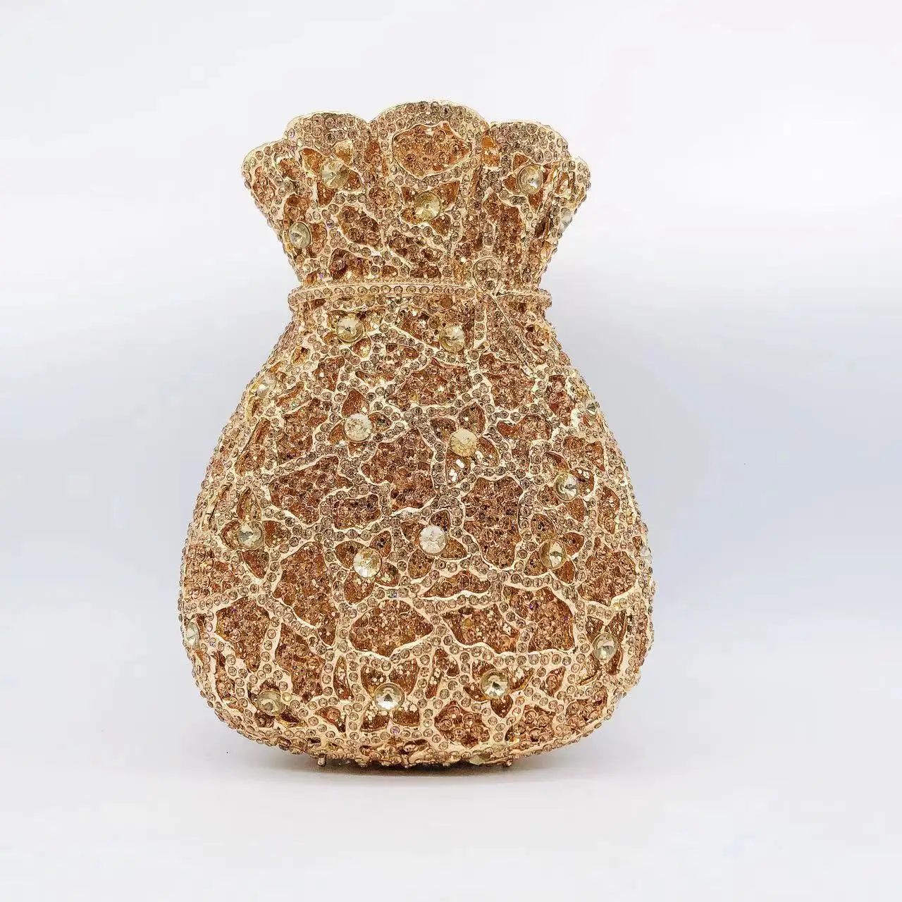 Новинка Цветочная ваза женская сумка с кристаллами металлическая цепочка