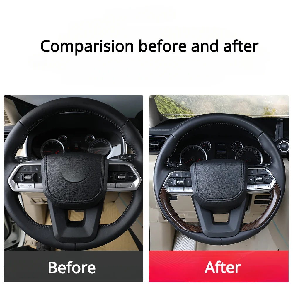 Для Land Cruiser LC300 2022 2023 оригинальный замена рулевого колеса из персикового дерева