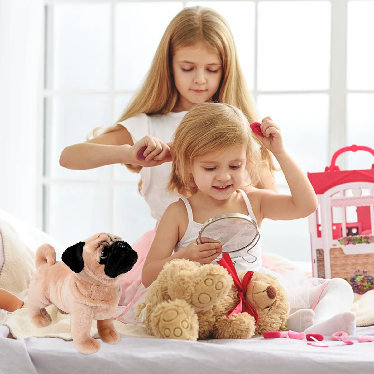 

Starling Plush Toy Puppy Supplies Lovely Pug Dog Children Sofa Accessory Super Celo Velvet Decoration Kid Patrol toys