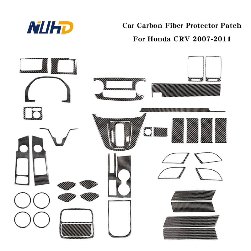 

Car Carbon Fiber Protector Patch For Honda CRV 2007 2008 2009 2010 2011 Suit Kit Parts Interior Decorative Stickers Accessories