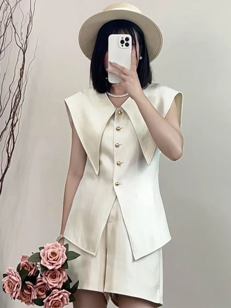 Женский комплект из двух предметов элегантный маленький топ и шорты во