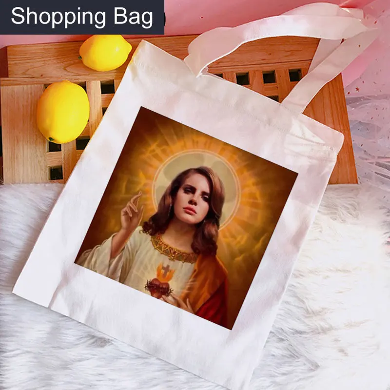 

Tote Bag Lana Del Rey Shopping Bag Shopper Reusable Eco Shopper Bolso Boodschappentas Tote Cloth Shoping Sac Tissu