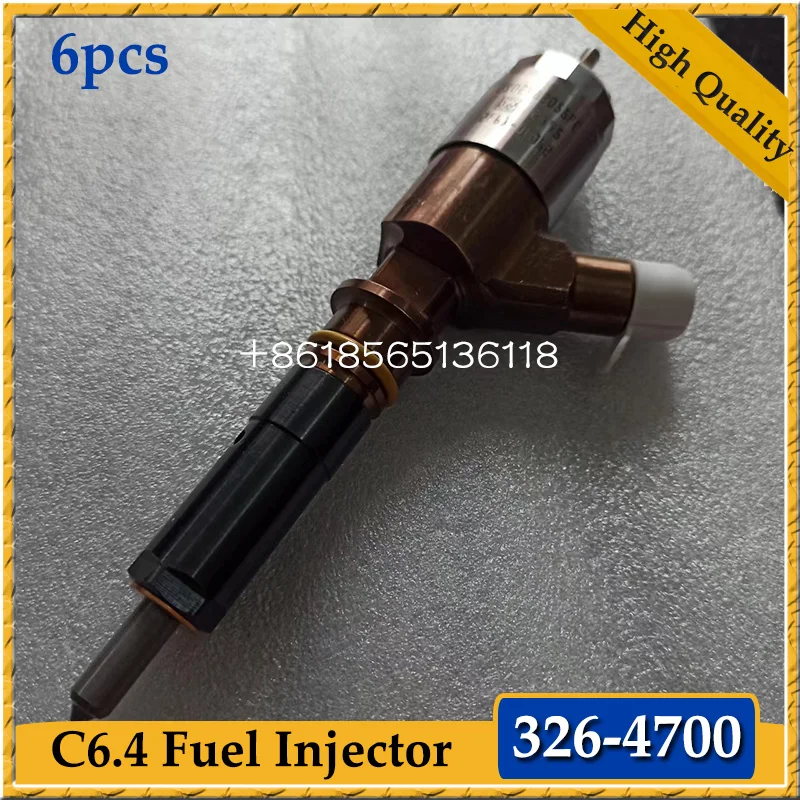 

Free Shipping 6PCS C6.4 Engine Fuel Injector 326-4700 32F61-00062 For Caterpillar CAT320D E320D C6.4 Nozzle Injector 3264700