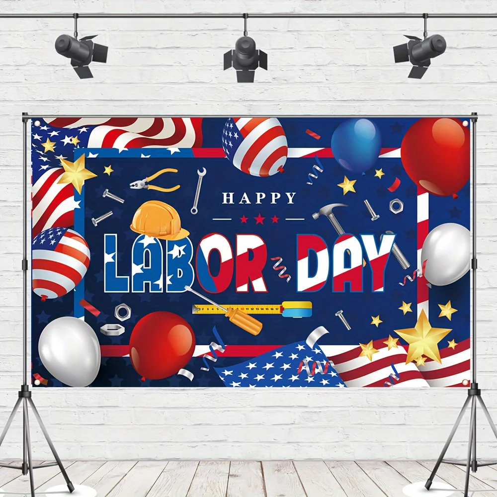 День счастья труда отпраздник работоспособности путем украшения баннера