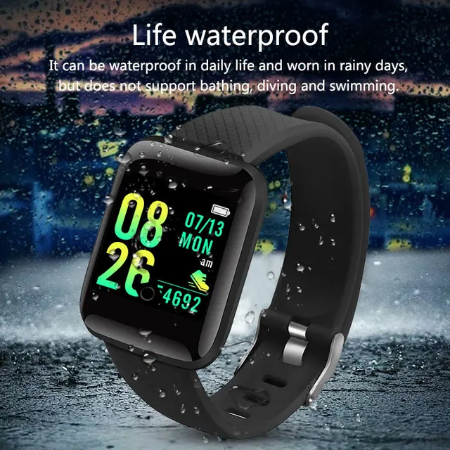 116 Smart Watch Women Men Smartwatch Fitness Tracker Music Control Sleep Monitor Watch Smart Clock For Android IOS Smart -Watch 4