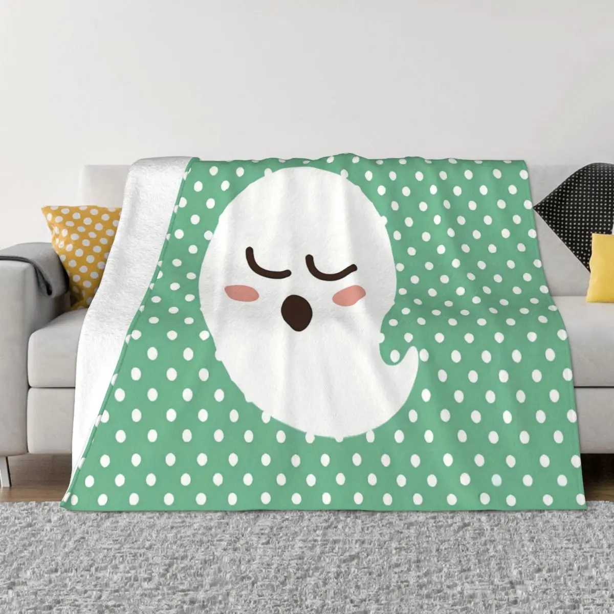 

Blankets Ghost Coral Fleece Plush Decoration Bedroom Bedding Couch Bedspread