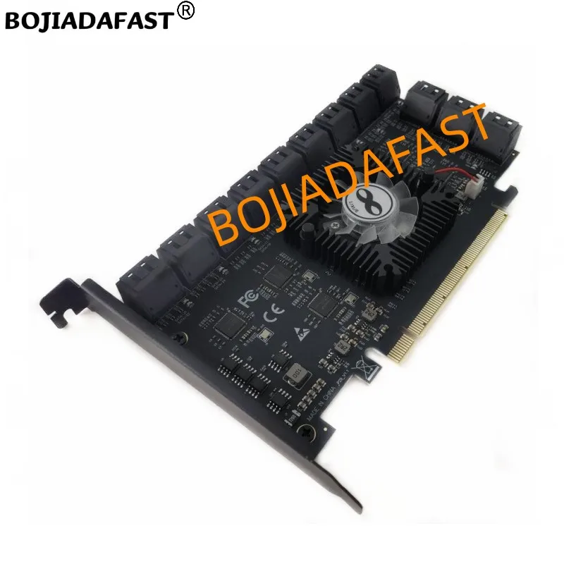 24 разъема SATA 3.0 к PCI-E 16X PCI Express X16 Контроллер расширения Riser Card 6 Гбит/с для жесткого
