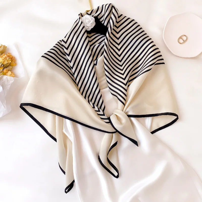 Роскошный бренд 2020 Новый Модный летний Шелковый квадратный шарф для женщин кошка