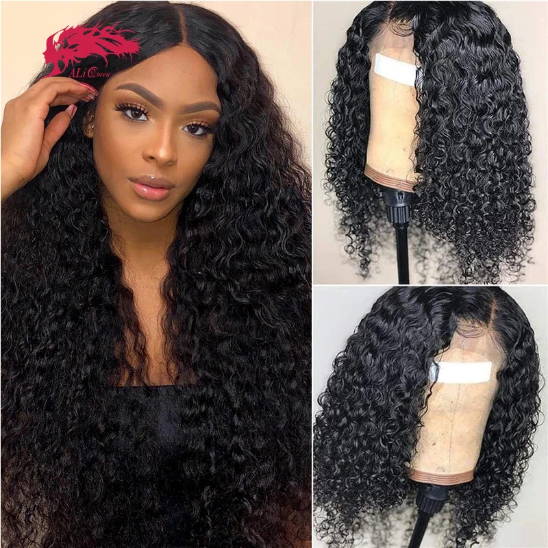 Ali Queen Water Wave Lace Front Human Hair Wigs 4x4 5x5 HD Lace Closure Wig Brazilian 13x4 13x6 Lace Frontal Human Remy Hair Wig