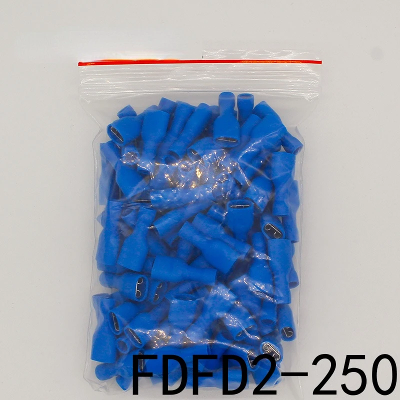 

FDFD2-250 FDFD2.5-250 Female Insulated Electrical Crimp Terminal for 1.5-2.5mm2 Connectors Cable Wire Connector 100PCS/Pack FDFD