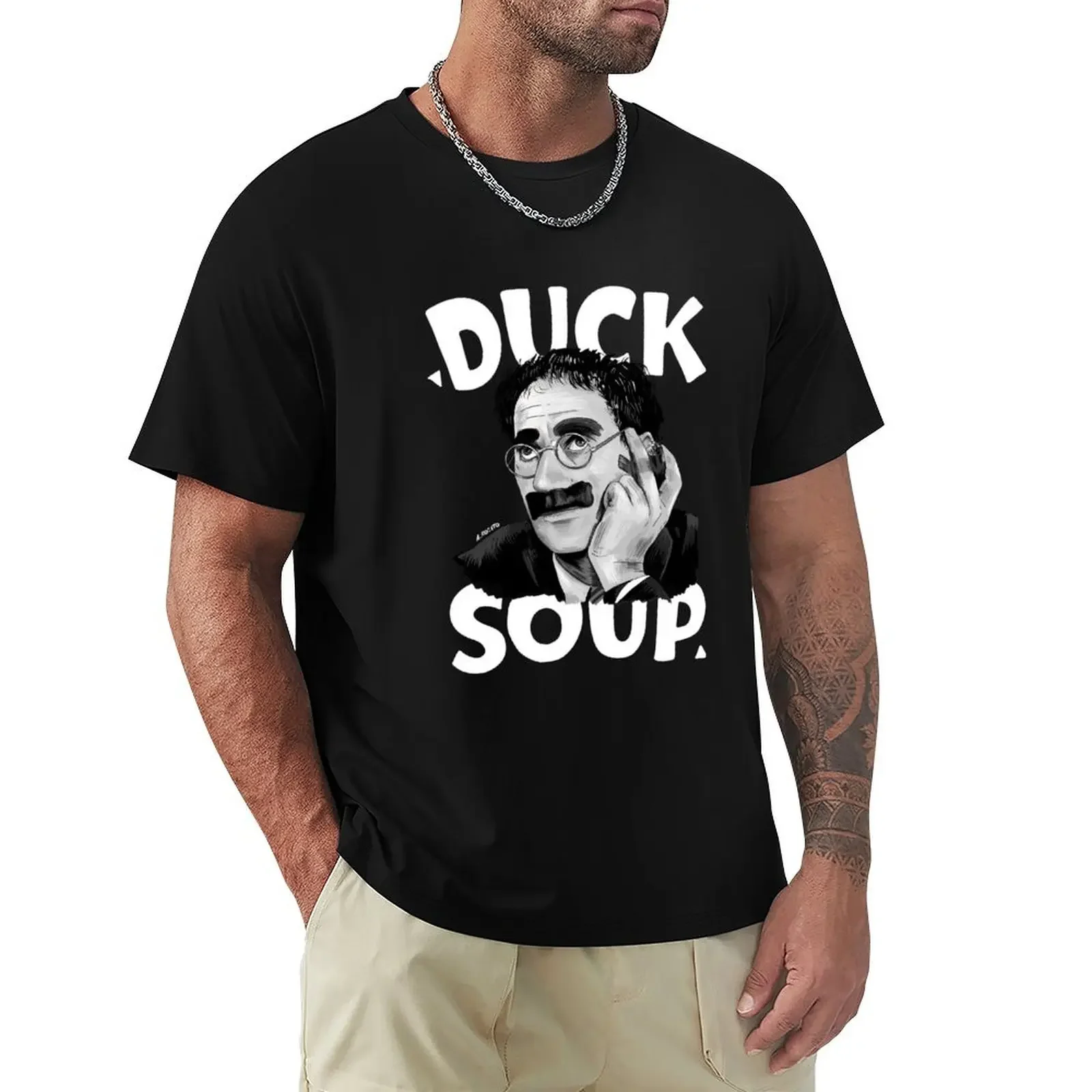 Groucho Marx - Duck Soup Fan Art с названием Иллюстрация Футболка большого размера графическим