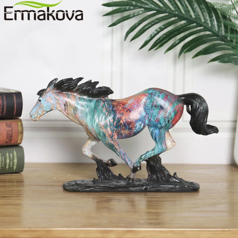 

Картина маслом ERMAKOVA в скандинавском стиле, скульптура в виде животных из смолы, лось, лошадь, современный олень, слон, искусственное дерево, ...