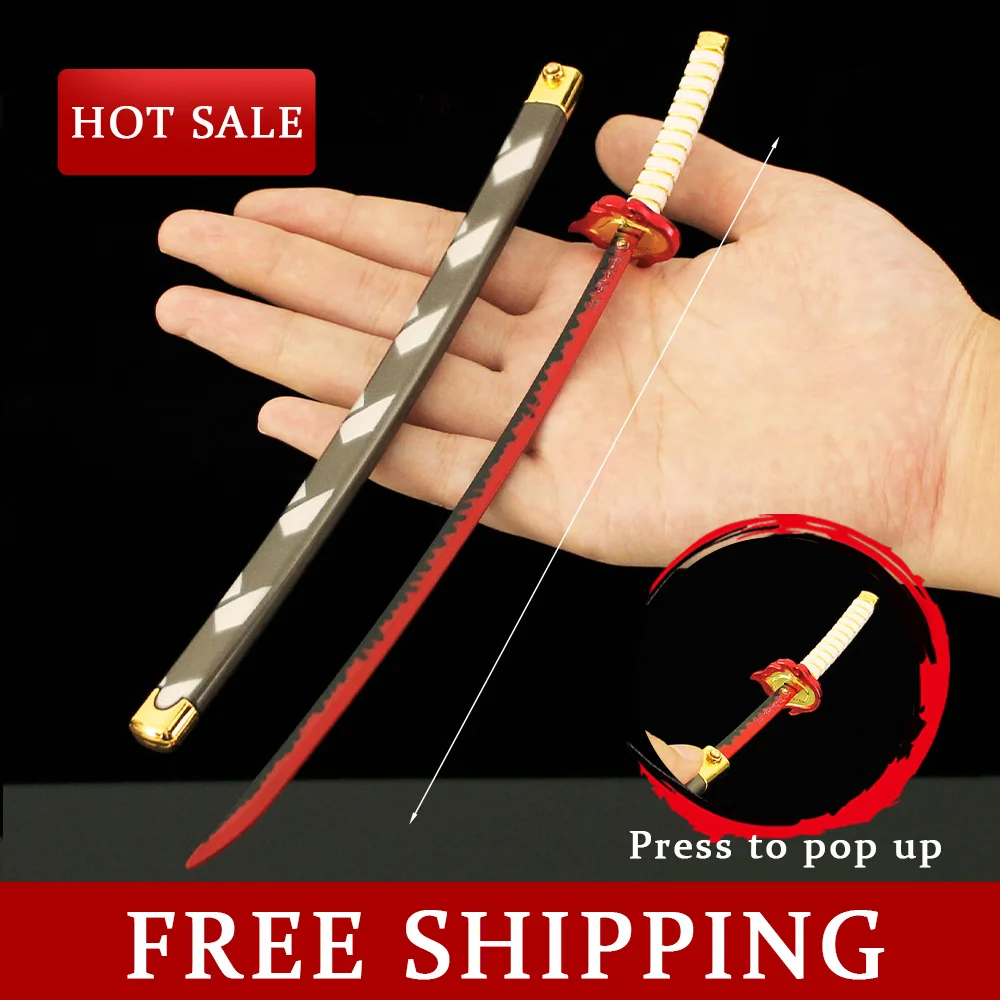 26 см Rengoku Kyoujurou лезвие катапульта меч металлическая модель аниме Demon Slayer солнечное